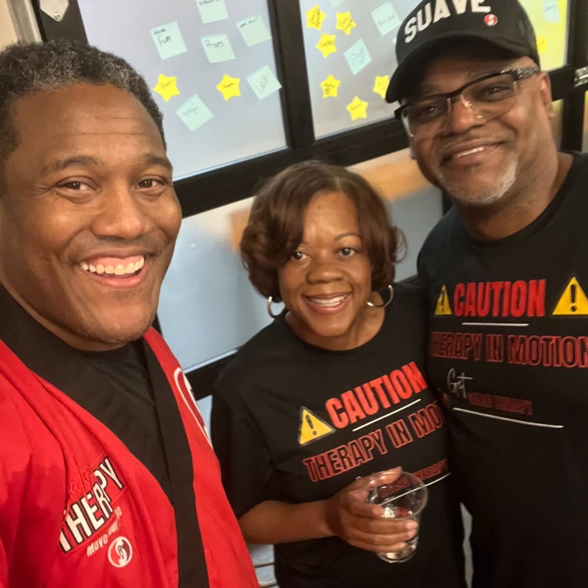 Stan Pearson with Salsa Therapy team members